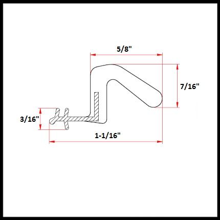 Kerf Weatherstrip, .625" V Shaped Foam, 36" x 84" Full Set