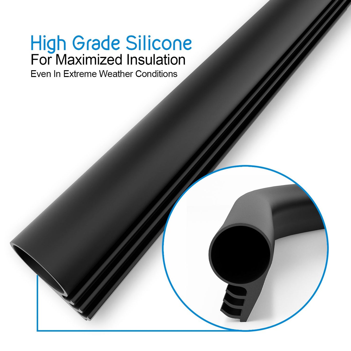 Kerf Weatherstripping, .438" Ring / Bulb Shaped Pure Silicone Seal