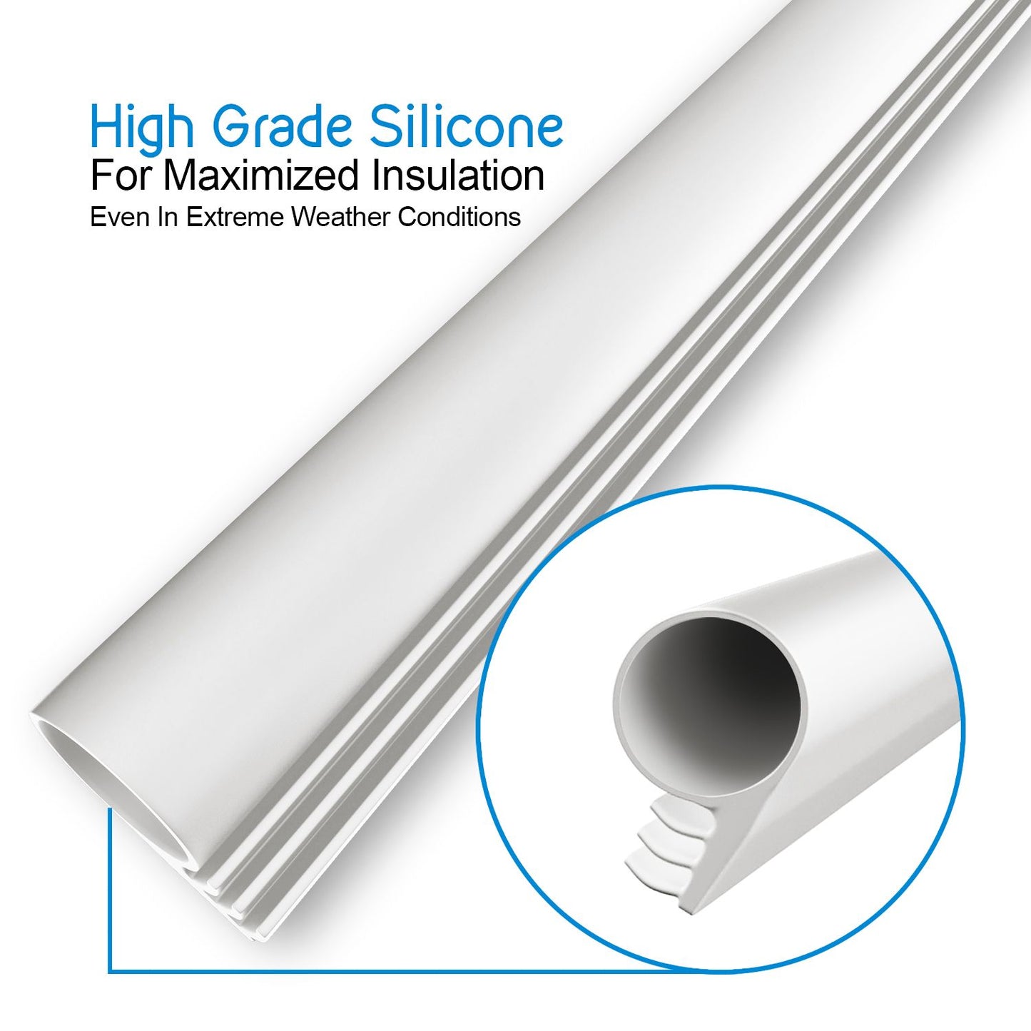 Kerf Weatherstripping, .438" Ring / Bulb Shaped Pure Silicone Seal