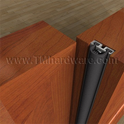 Barzen #SRM10 - Mortised Door Sweep or Meeting Stile with .25" Neoprene Bulb - QUICK SHIP