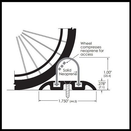 Barzen #TRS10N Shower Threshold Insert Replacement, Rubber Only, 84" Length - Quick Ship