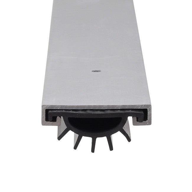Barzen #SRM20 Door Sweep, 1-1/8" Track with 1/2" H Neoprene Fingered Seal - QUICK SHIP
