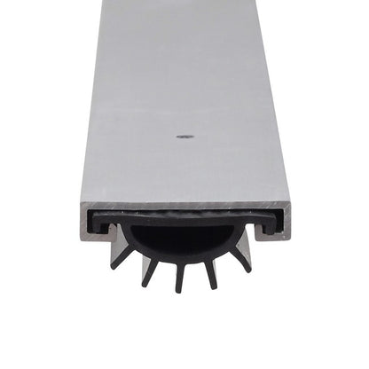 Barzen #SRM20 Door Sweep, 1-1/8" Track with 1/2" H Neoprene Fingered Seal - QUICK SHIP