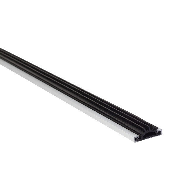 Barzen #SRM20 Door Sweep, 1-1/8" Track with 1/2" H Neoprene Fingered Seal - QUICK SHIP