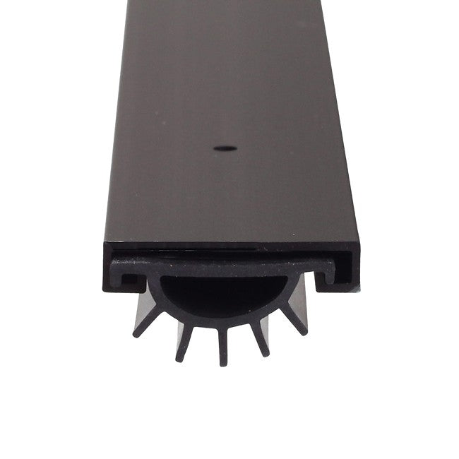 Barzen #SRM20 Door Sweep, 1-1/8" Track with 1/2" H Neoprene Fingered Seal - QUICK SHIP