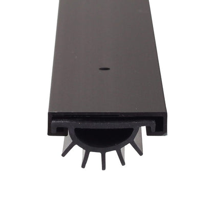 Barzen #SRM20 Door Sweep, 1-1/8" Track with 1/2" H Neoprene Fingered Seal - QUICK SHIP
