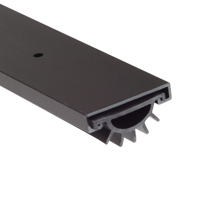 Barzen #SRM20 Door Sweep, 1-1/8" Track with 1/2" H Neoprene Fingered Seal - QUICK SHIP
