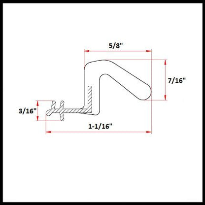 Kerf Weatherstrip, .625" V Shaped Foam, 36" x 84" Full Set