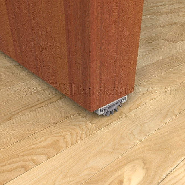 Barzen #SRM20 Door Sweep, 1-1/8" Track with 1/2" H Neoprene Fingered Seal - QUICK SHIP