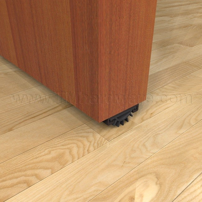 Barzen #SRM20 Door Sweep, 1-1/8" Track with 1/2" H Neoprene Fingered Seal - QUICK SHIP