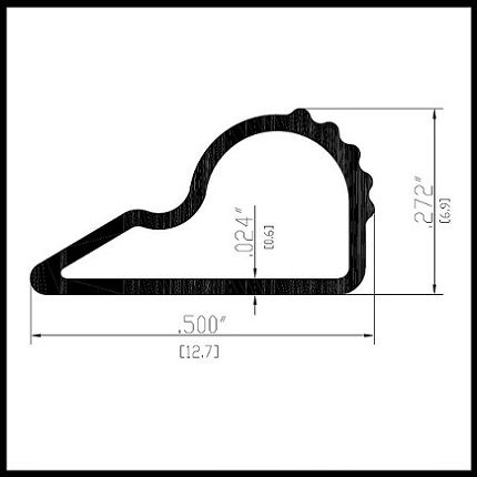 Barzen #WA10 Adhesive Weatherstrip, .5" Wide Pure Silicone Seal - QuickShip